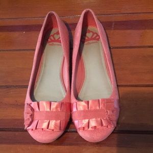 Peach Flat Shoes